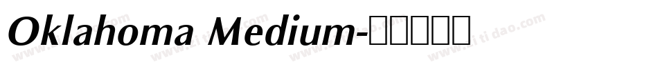 Oklahoma Medium字体转换